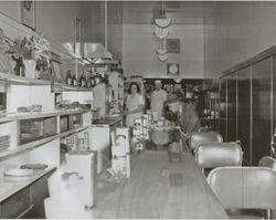 Interior of Victory Lunch, 409 4th Street, Santa Rosa, California, between 1940 and 1945