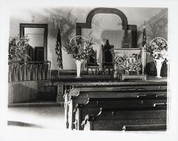 Interior of the Methodist Church, Petaluma, California, 1938