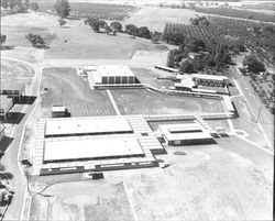 Looking south over Cardinal Newman High School, Santa Rosa, California, March 7, 1970