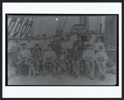 Portrait of a crew aboard an unidentified ship