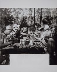 Chicken Reelers, a square dance group, have a picnic at Quincy, California, 1952