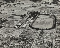 Aerial view of the Sonoma County Fairgrounds, Santa Rosa, California, about 1955