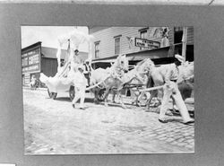 Parade float on English Street, Petaluma, California, about 1925