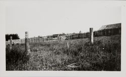 Fence of a portion of Fort Ross and ruins of block house