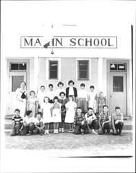 Helen Putnam and her class at Marin School, Sausalito, California, about 1950