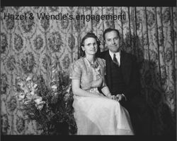 Hazel Nissen and Wendle Horine engagement photograph, Petaluma, California, about 1940