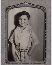 Childhood portrait of James Giovondo, Petaluma, California, in the 1940s