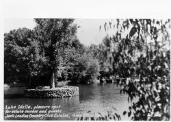 Lake Idelle, pleasure spot for estate owners and guests Jack London Country Club Estates, Glen Ellen, California