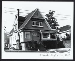 Petaluma Vernacular Transitional Style home with large triangular, segmented pediment