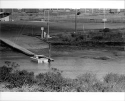 Petaluma Marina boat launching ramp, Petaluma, California, 1970