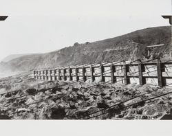 Construction of the jetty at the mouth of the Russian River at Jenner, California, April 20, 1931