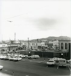 Looking southeast from Hill Plaza Park, Petaluma, California, 1968