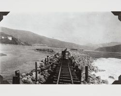 Construction of the jetty at the mouth of the Russian River at Jenner, California, April 17,1931