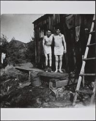 Frank Laumann at the Geysers, California, photographed between 1906 and 1907