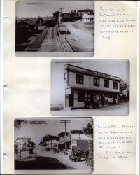 Three images of downtown Penngrove, California, 1909