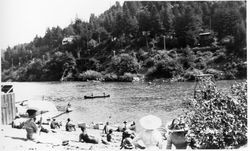 Sunning and boating on the Russian River near Monte Rio