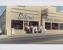 Silva Appliance store with employees, 402 Petaluma Boulevard North, Petaluma, California, 1964