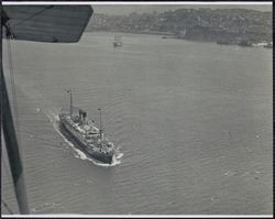Passenger ship leaving San Francisco Bay, California, 1920s