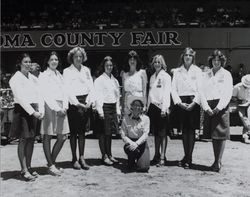 1978 FFA Sweethearts with Farm Queen at the Sonoma County Fair, Santa Rosa, California