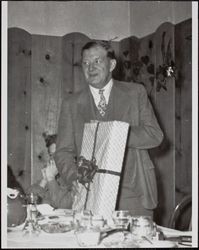 Installation of Redwood Rangers newly elected officers at Gori's Tavern on Main Street, Guerneville, California, 1948