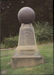 Tombstone of Captain Nathaniel Gould and Mattie A. Gould, Cypress Hill Cemetery, Petaluma, California, April 1990