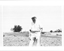 Ed Gauer standing in his yet to be planted Alexander Valley vineyard, Geyserville, California