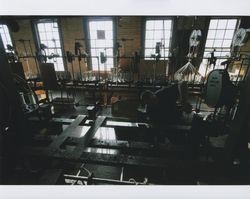 Russell Strickland working on a braiding machine, Sunset Line & Twine Company in Petaluma, California, Dec. 5, 2006