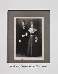 Wedding portrait of Mr. and Mrs. George Baisley (Ella Urton)