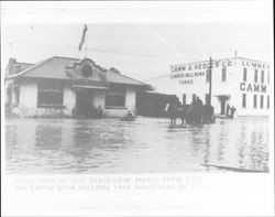 Camm & Hedges Co. during flood, Petaluma, California, about 1912