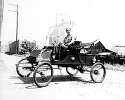 Mr. Forman in a 1902 Rambler