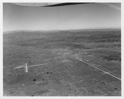 Aerial view of area surrounding Naval Air Station looking towards northeast