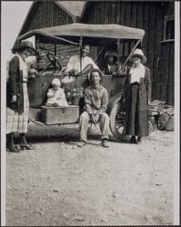 Callison family members near the family car, Santa Rosa, California, about 1925