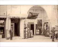 Front of the Mystic Theatre in downtown, Petaluma, California in August 1927