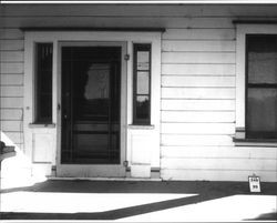 Masciorini Ranch house located southeast of Petaluma, California, July, 2005, showing front door and window detail