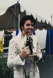 Winner of Elvis Look-Alike contest at the Sonoma County Fair, Santa Rosa, California, 1997