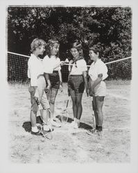 Camp Fire Girls engaged in various activities at Camp Maacama, Healdsburg, California, 1961