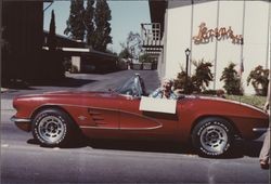 Helen Putnam riding in the Fair Parade, Petaluma, California, June 1980