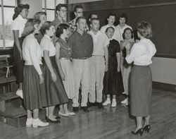 Members of the Petaluma High School Choir, Petaluma, California, about 1955