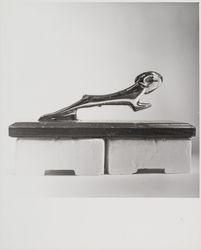 Hood ornament of the first car to cross the Golden Gate Bridge, May 27, 1937, Santa Rosa, California, 1980