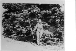 Elizabeth Hendren working on the ranch, Occidental, California, 1916