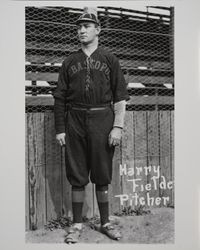 Portrait of baseball pitcher, Harry Fielder