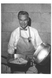 Bob Brodersen at Roger Wilco Grocery Store, Petaluma, California, about 1962