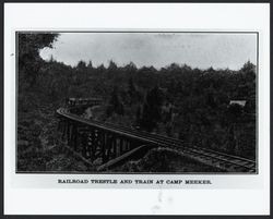 Railroad trestle and train at Camp Meeker