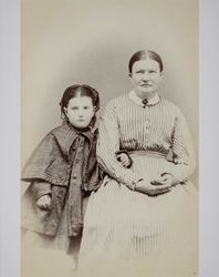 Portrait of an unidentified girl and possibly her mother taken in Sonoma County, California in the 1880s