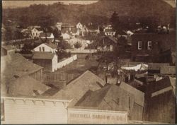 Rooftops of Healdsburg--Fitch Mountain in background