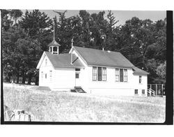 Side view of Two Rock School, Two Rock, California, about 1940