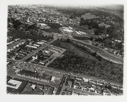 Aerial view of Montgomery Drive at Farmers Lane, Santa Rosa, California, 1961