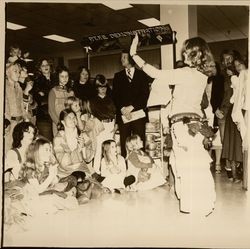 Belly dancers at Sears Roebuck and Co opening festivities, Santa Rosa, California, 1980