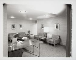Reception area at radio station KSRO, Santa Rosa, California, 1958