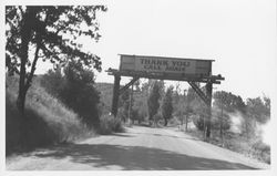 Entrance and exit signs for Russian River Mirabel Resort